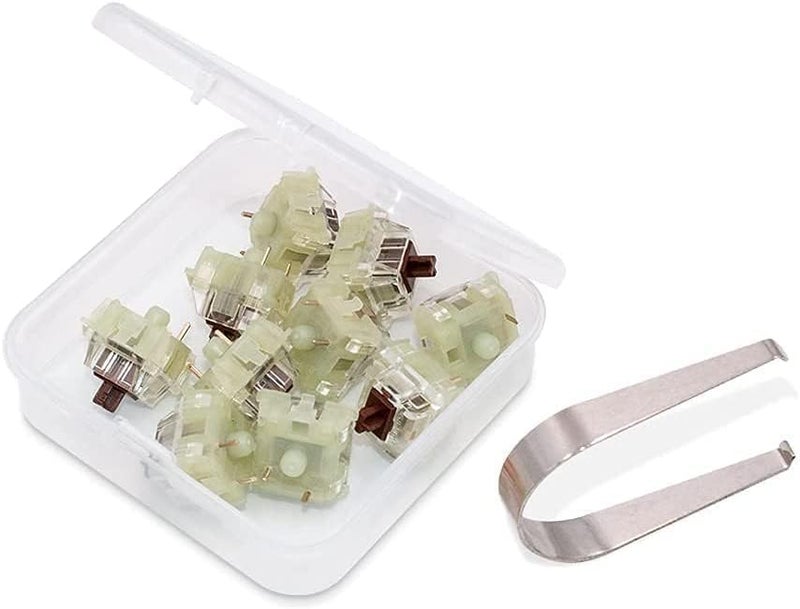 GranVela Cherry MX RGB Brown Key Switches (20 Pack)- MX1A-L1NA | Plate Mounted | Tactile Switches for Mechanical Keyboard, Packed with Switch Puller. - Image 3